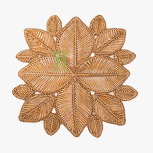 Tendance du moment : Assiette de présentation en rotin naturel écologique, Décoration murale, Set de table rond en rotin fleuri, Rotin 2026 Fabriqué au Vietnam - Product Image 2