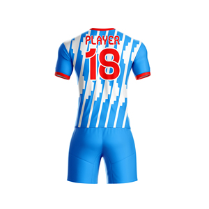 Tenue de football personnalisée pour équipe, kit de football léger, maillot et short, OEM ODM, vente en gros, fournisseur d'articles de sport sur mesure - Product Image 2