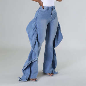 Jean Boyfriend Décontracté Taille Haute pour Femme, Modèle OEM 2026 Personnalisé, avec Détail Lacets, Longueur Intégrale, Tissu Adouci, Échantillon Gratuit - Product Image 3