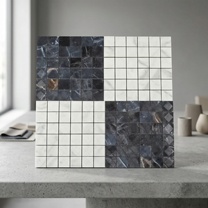 Precio barato Cubic Hexagonal Diamond Mosaic Azulejos de porcelana para Backsplash Cocina Piso Pared Decoración moderna Fácil de limpiar - Product Image 1