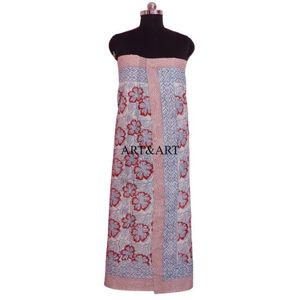 Pareo de Playa para Mujer 100% Algodón, Estampado a Mano, Pareo sin Mangas Cómodo para Chicas, Ligero - Product Image 3