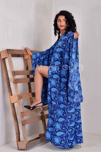 Kimono en soie de style japonais à manches larges, imprimé floral confortable, kimono pour femmes, robe longue décontractée pour femmes, vêtements de détente - Product Image 5