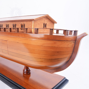 B400 - Maqueta de Barco Noé, Casco Abierto, Hecho a Mano, Pintado, Soporte de Exhibición Náutico de Madera, Decoración para el Hogar, Artículo de Regalo 61Lx13.5Wx20H - Product Image 3