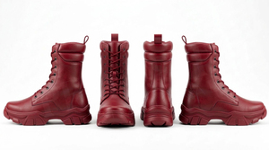 Botas de Motociclista Hechas a Medida al por Mayor, Botas de Tobillo de Cuero con Cordones, Suela Gruesa, Moda de Alto Rendimiento, OEM ODM - Product Image 6