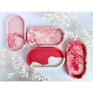 Elegant Home Styling Resin <b>Trays</b> Oval and Round <b>Decorative</b> <b>Trays</b> - Product Image 1