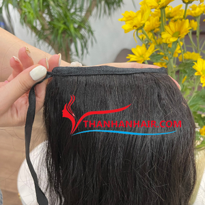 Venta Nuevo producto Extensiones de cabello Pony Tail #12,0 Color Cabello vietnamita recto 100% Cabello humano Listo para enviar Precio al por mayor - Product Image 6