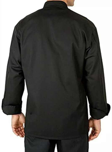 Chaqueta de Chef Profesional Unisex Premium, Mangas Largas, Diseño con Ribetes, Tela de Poliéster Tejida, para Uso en Restaurantes, Accesorio de Uniforme de Cocina - Product Image 3
