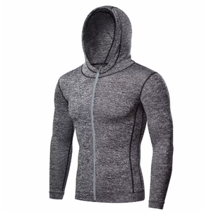 Sweat-shirt à fermeture éclair intégrale pour homme, veste de sport à séchage rapide pour la course, l'entraînement et le fitness, vêtements de sport personnalisés, vêtements de yoga, OEM - Product Image 6
