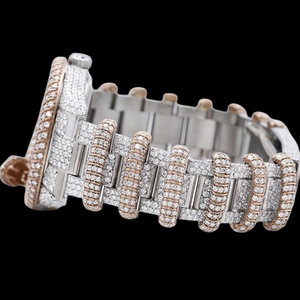 Montre de luxe DiaDream Gems & Jewel Hip-Hop pour homme, mouvement à quartz, boîtier carré, bracelet en diamant moissanite, édition limitée - Product Image 2