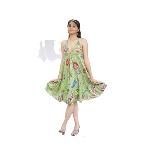 Vestido Floral con estampado de algodón con bloque de mano indio, ropa de fiesta de verano para mujer, estilo bohemio, vestido de regalo de novia personalizado a la venta - Product Image 1