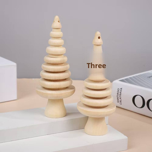 Natural Wood and MDF <b>Christmas</b> <b>Tree</b> Decoration Elegant <b>Stand</b> and Accessory for Festive <b>Christmas</b> Tables - Product Image 4