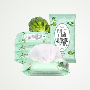 ผ้าเช็ดทำความสะอาดผิวหน้าสมุนไพร Prreti Perfect Clean Daily Cleansing Tissues ผลิตในเกาหลี 2 ชิ้น สีขาว สารสกัดจากพืช - Product Image 3