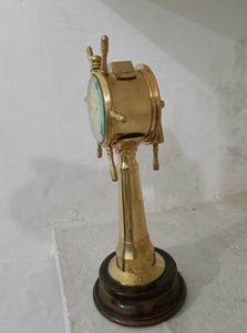 Brass Nautical <b>Ship</b> <b>Wheel</b> Clock Antique Brass Marine Steering <b>Wheel</b> Desk Clock Art Deco Maritime Decor - Product Image 3