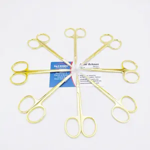 Quality Gold Plated Eyelash Extension Tweezers With Gold Scissor