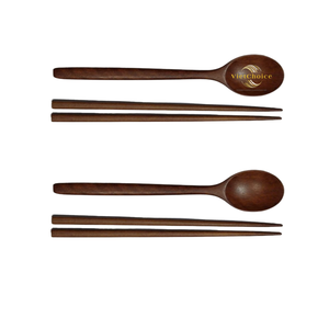 Handcrafted Wooden Spoon and <b>Chopsticks</b> Set Durable Dining Utensils for Kitchen - Product Image 6