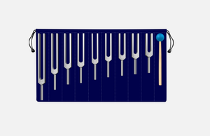Ensemble de 9 diapasons Solfeggio argentés, diapasons Chakra pour l'équilibrage sonore - Product Image 5