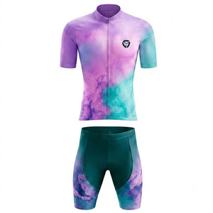 Ensemble de cyclisme sur route pour hommes : maillot de performance personnalisé et short à bretelles, ensemble de vêtements de sport athlétiques anti-humidité - Product Image 1