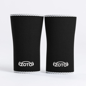 Genouillères en néoprène noir pour la musculation et les squats, avec logo personnalisé, protection compressive pour les genoux, fabricant direct - Product Image 3
