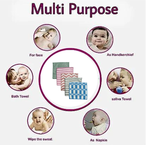 ผ้าเช็ดตัวไมโครไฟเบอร์ KleanShine สำหรับเด็ก (สีและลวดลายอาจแตกต่างกันไป) 250 GSM (25 x 25 ซม.) 【หลากสี】 ผ้าเช็ดหน้า - Product Image 3