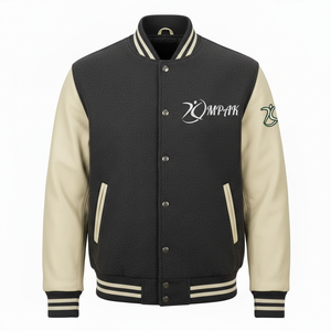 Vêtements d'extérieur tendance en molleton de coton style américain professionnel avec broderies universitaires surdimensionnées - Product Image 1