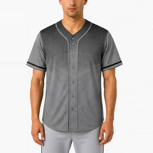 Maillot de baseball personnalisé haut de gamme à manches courtes avec boutons sur le devant, uniforme d'équipe avec numéro et nom personnalisés pour les joueurs - Product Image 3