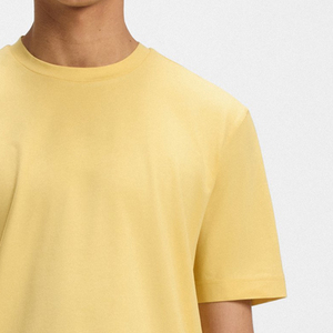 T-shirt en coton pour homme, design de haute qualité, style cool, couleur unie, avec logo personnalisé et manches courtes, prix d'usine 2026 - Product Image 4