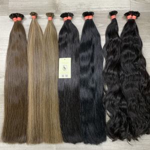 Meilleur prix kératine vierge italienne préliée Styles de boucles à pointe plate super doublement étirés Extensions de cheveux humains bruts - Product Image 5