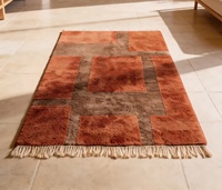 Tapis japonais, doublure d'usine, aspect texturé, Design persan, fait à la main, authentique, marocain, Tapis Azilal, Tapis