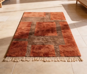 Factory Lined Looked Textured Persian Design Handmade Authentic Moroccan Beni Ourain <b>Rug</b> Carpet , Azilal <b>Rug</b>, Tapis - Product Image 3