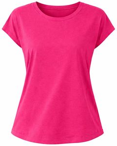 Ensemble de détente rose vif pour femme : T-shirt à manches courtes et short – Pyjama décontracté d'été en mélange de coton doux et respirant – Tenue deux pièces - Product Image 3