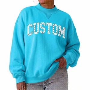 Sudadera de Mujer de Alta Calidad, Personalizada, 340 GSM, Algodón/Poliéster, Bordada, Transpirable, Manga Larga, Cuello Alto, Talla Grande - Product Image 2