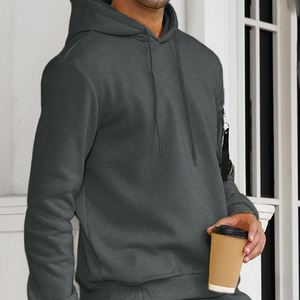 Ensemble de survêtement personnalisé pour homme : pantalon de jogging et sweat à capuche, ensemble de sport uni et vierge - Product Image 5