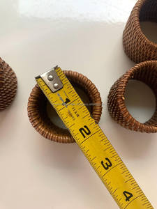 ห่วงรัดผ้าเช็ดปากทำจากไม้ไผ่ที่เป็นมิตรกับสิ่งแวดล้อมสำหรับการตั้งค่าอาหารค่ำของตกแต่งบ้านงานปาร์ตี้และการนำเสนอโต๊ะในครัวแบบชนบท - Product Image 3