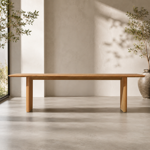 Mesa de Comedor de Madera de Teca, Fabricante de Muebles de Madera Sólida Rectangulares Personalizados OEM, Proveedor de Exportación de Fábrica ODM de Indonesia, Comercio B2B Global - Product Image 1