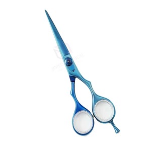 Tijeras Profesionales para Cortar Cabello para Diestros, Acero Inoxidable Azul, Punta de Cuchilla Afilada y Redondeada, Tornillo Ajustable, Diseño Ergonómico - Product Image 3