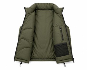 Gilet matelassé métallisé brillant pour femme avec logo personnalisé, fermeture éclair intégrale, léger et chaud - Product Image 3