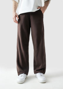 Pantalons pour hommes sur mesure en gros, design de logo personnalisé, pantalons de survêtement larges et amples, service OEM disponible - Product Image 3