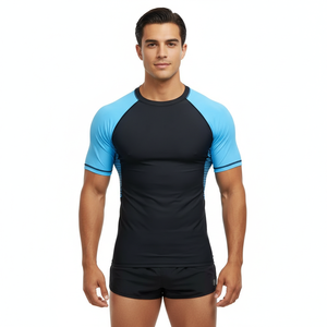 Maillot de compression extensible personnalisé 2026 pour Karaté et MMA, manches courtes, pour l'entraînement, en Spandex/Polyester 200GSM - Product Image 4