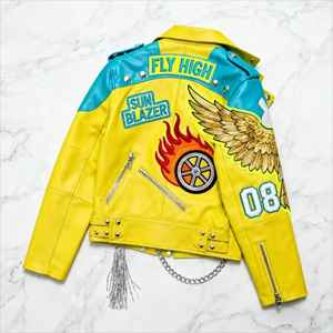 Nouvelle conception, impression personnalisée, veste en cuir originale, fermeture éclair, veste en polaire chaude d'hiver, taille oversize pour hommes - Product Image 2