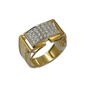 Anillo de Diamantes de Oro de 14K de Primera Calidad para Hombre con Certificación IGI, Estilo Étnico y Corte Brillante Redondo - Product Image 2