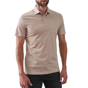 Polo de golf personnalisé pour homme, 100 % polyester tricoté, uni, à manches courtes, col rabattu, respirant, avec poche - Product Image 2