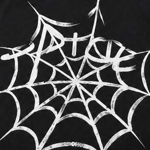 T-shirt pour homme à imprimé araignée, coton lourd, grande taille, respirant, streetwear, hip hop, coupe ample, col rond, manches courtes - Product Image 4