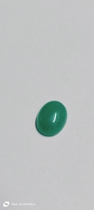 Pierre précieuse de jade naturelle verte, taille ovale, cabochon poli à fond plat, 40 mm, 3-5 carats, avec traitement par cirage/huile pour la fabrication de bijoux, avec dichroïsme - Product Image 2
