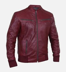 Wholesale Men Fashion Leather Jacket Premium <b>Slim</b> Fit Motorcycle Biker <b>Coat</b> Bulk Supplier Best Price - Product Image 4