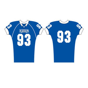 Men's Blue Color Padded Football Uniform Pants 100% Polyester Fabric Elastic Waist American Football Apparel For All Season - Product Image 2