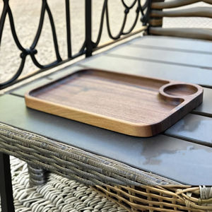 Plato de Servir Rectangular Clásico de Madera de Acacia Pintado a Mano, Ecológico, Apto para Lavavajillas, de Grado Alimenticio, Rani Industries - Product Image 1