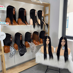 Perruques 100% Cheveux Humains Vietnamiens Double Drawn, Perruque Lace Closure Transparente 5x5 Sans Colle, Lisse Baguette, 8 - 22 pouces, Densité 200 - Product Image 2