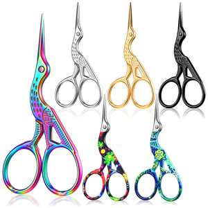 SHARP TIP STORK SCISSORS EMBROIDERY SEWING QUILTING CRANE BIRD DRESSMAKER NAIL POCKET DIY MULTI PURPOSE SHEARS STAINLESS STEEL - Product Image 4