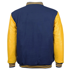 High Quality Leather Sleeve Varsity <b>Jacket</b> Stand Collar Blank Premium Wool Winter Bomber Coat Casual <b>Baseball</b> Uniform Vendor - Product Image 6