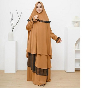 Nouvel arrivage : Niqab pour femmes avec OEM, hijab musulman décontracté grande taille, élégant, couvrant entièrement le visage, couleur unie, polyester - Product Image 1